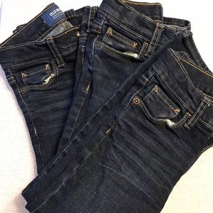 3 pairs of dark wash blue jeans!